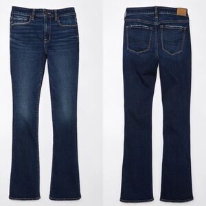 American Eagle High Rise Bootcut Jeans Dark Wash Size 8 Short
